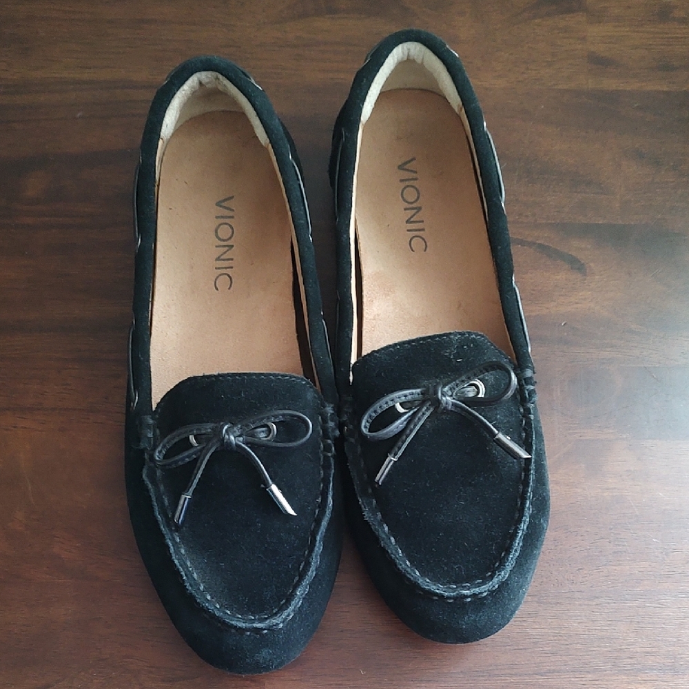 Bionic Black Suede Leather Loafer Boat Driving Shoe Traction Bottom